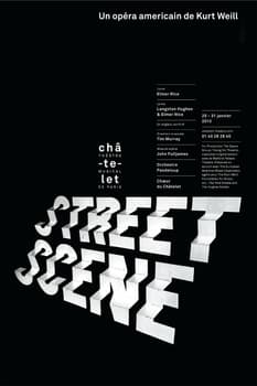 Philippe Apeloig “Street Scene, Un opéra américain de Kurt Weil” / limited edition typographic poster / available in 100×150