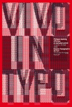 Philippe Apeloig “Vivo in typo, Posters and animated alphabets” / limited edition typographic poster / available in 118×175
