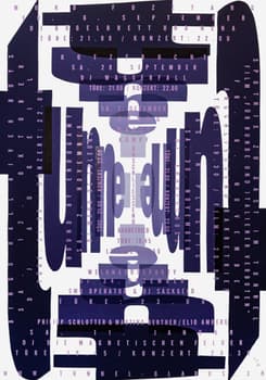 Dafi Kühne “Tunnel V” / limited edition typographic poster / numbered / hand-signed / limited run of 99 / available in 70×100