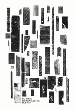 Dafi Kühne “50 Jahre Bertschinger AG” / limited edition typographic poster / numbered / hand-signed / limited run of 300 / available in 70×100