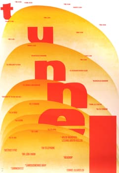 Dafi Kühne “Tunnel IV” / limited edition typographic poster / numbered / hand-signed / limited run of 93 / available in 70×100