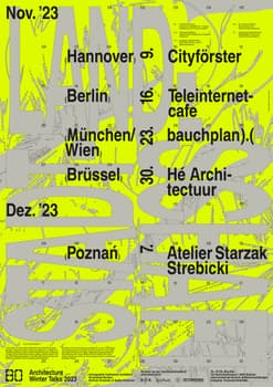 BANK™ “Architecture Winter Talks 2023” / limited edition typographic poster / available in A1