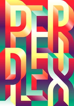 Erich Brechbühl “Perplex” / giclée typographic poster / available in F4, 70×100, 50×70