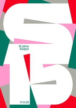 Erich Brechbühl “15 Jahre Südpol” / limited edition typographic poster / available in F4