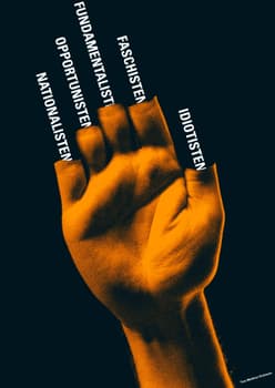 Fons Hickmann “Idiotism” / limited edition typographic poster / hand-signed / available in A0