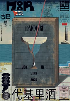 Igor Gurovich “noor coctail party. daiquiri” / giclée typographic poster / available in 70×100