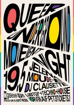 Kai Matthiesen “Queer Underground Movement Night, 19.5.23” / giclée typographic poster / available in A0, A1, A2