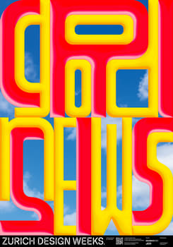 studio kollygujer “Zürich Design Weeks 2024” / giclée typographic poster / available in F4