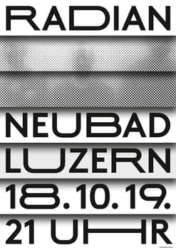 studio lindhorst-emme+hinrichs “Radian” / giclée typographic poster / available in A0, A1