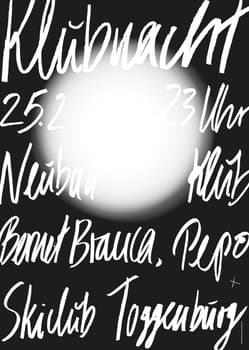 studio lindhorst-emme+hinrichs “Klubnacht” / giclée typographic poster / available in A0, A1