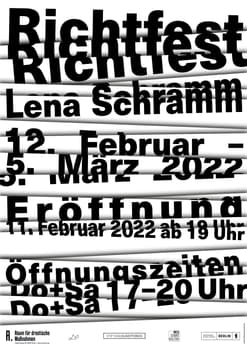 studio lindhorst-emme+hinrichs “Richtfest – Lena Schramm” / giclée typographic poster / available in A0, A1
