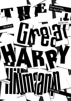 studio lindhorst-emme+hinrichs “The Great Harry Hillmann” / giclée typographic poster / available in A0, A1