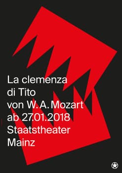 Neue Gestaltung “La clemenza di Tito” / limited edition typographic poster / available in A0