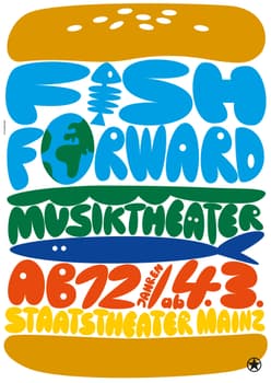Neue Gestaltung “Fish Forward” / limited edition typographic poster / available in A0