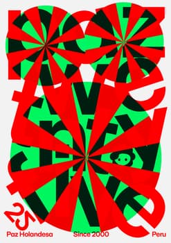 Rejane Dal Bello “Paz Holandesa 25 Years” / giclée typographic poster / available in A0, A1, A2