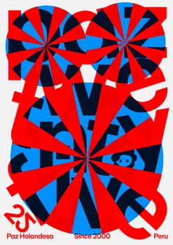 Rejane Dal Bello “Paz Holandesa 25 Years” / giclée typographic poster / available in A0, A1, A2