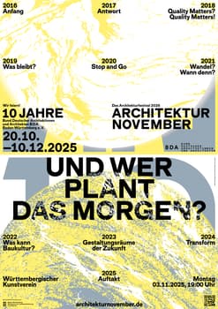 Studio Tillack Knöll “Architekturnovember 2025: Und Wer Plant das Morgen?” / limited edition typographic poster / available in A1