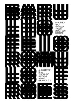 thiago lacaz “romulo fróes: barulho feio” / giclée typographic poster / available in A0, A1