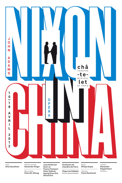 Philippe Apeloig “Nixon in China - An opera by John Adams” / limited edition typographic poster / available in 100×150