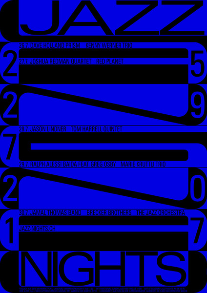 Aurelia Peter “Langnau Jazz Nights” / giclée typographic poster / available in A0, A1