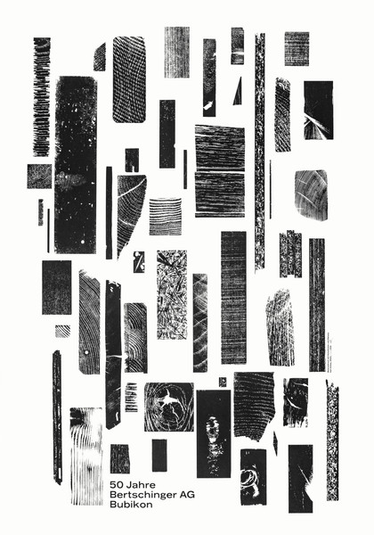 Dafi Kühne “50 Jahre Bertschinger AG” / limited edition typographic poster / numbered / hand-signed / limited run of 300 / available in 70×100