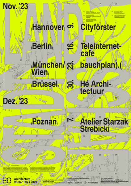 BANK™ “Architecture Winter Talks 2023” / limited edition typographic poster / available in A1