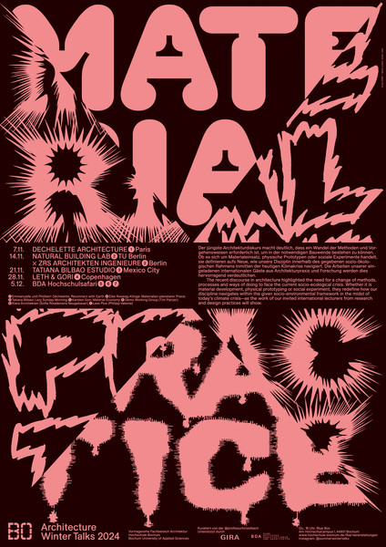 BANK™ “Architecture Winter Talks 2024” / limited edition typographic poster / available in A1