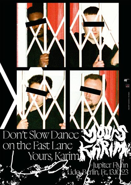 BANK™ “Yours Karim Live at Lido” / limited edition typographic poster / available in A1