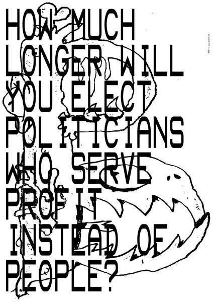 BANK™ “How Much Longer (4/5)” / giclée typographic poster / available in A0, A1