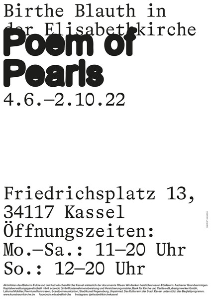 BANK™ “Poem of Pearls (4/4)” / limited edition typographic poster / available in A1, A3