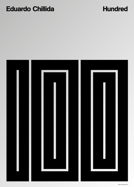 Daan Rietbergen “100 Eduardo Chillida” / limited edition typographic poster / hand-signed / available in 50×70