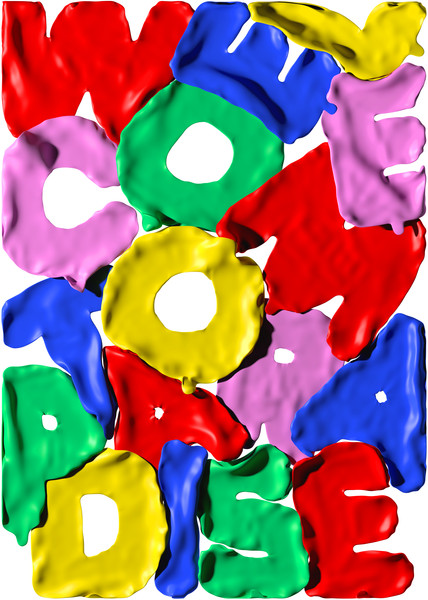 Erich Brechbühl “welcome to paradise” / giclée typographic poster / available in 70×100, 50×70