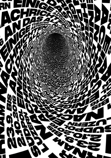 Erich Brechbühl “A few messages to space” / giclée typographic poster / available in F4, 70×100, 50×70