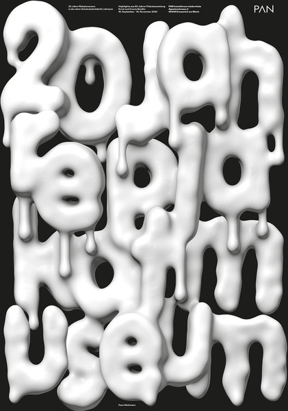 Fons Hickmann “20 Jahre Postermuseum” / giclée typographic poster / available in A0, A1, A2