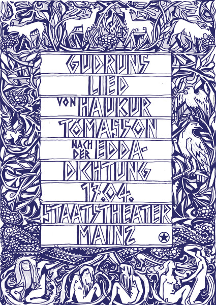 Neue Gestaltung “Gudruns Lied” / limited edition typographic poster / available in A0
