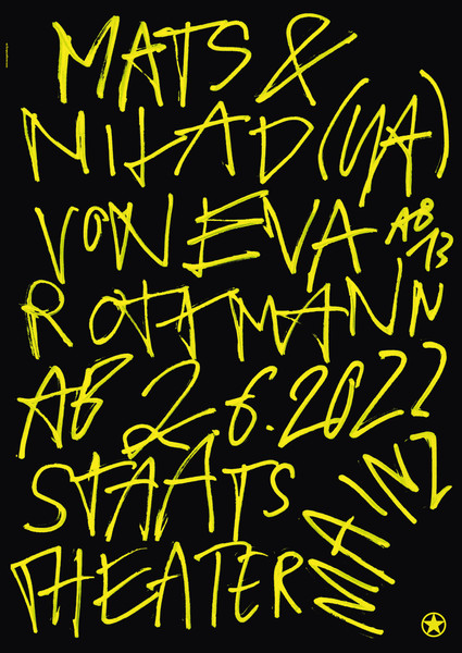 Neue Gestaltung “Mats und Milad” / limited edition typographic poster / available in A0