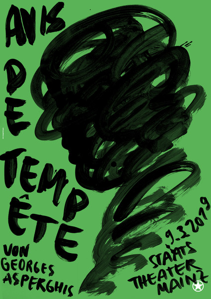 Neue Gestaltung “Avis de tempête” / limited edition typographic poster / available in A0