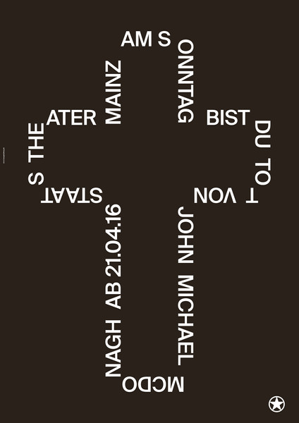 Neue Gestaltung “Am Sonntag bist Du tot” / limited edition typographic poster / available in A0