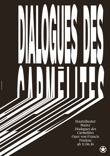 Neue Gestaltung “Dialogues des Carmélites” / limited edition typographic poster / available in A0