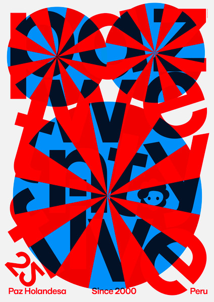 Rejane Dal Bello “Paz Holandesa 25 Years” / giclée typographic poster / available in A0, A1, A2