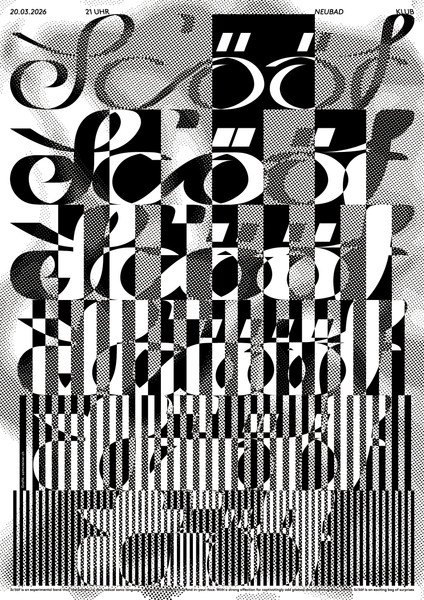 Sam Steiner “Sc’ööf” / giclée typographic poster / available in F4, 100×140, 70×100, 50×70, A0, A1, A2