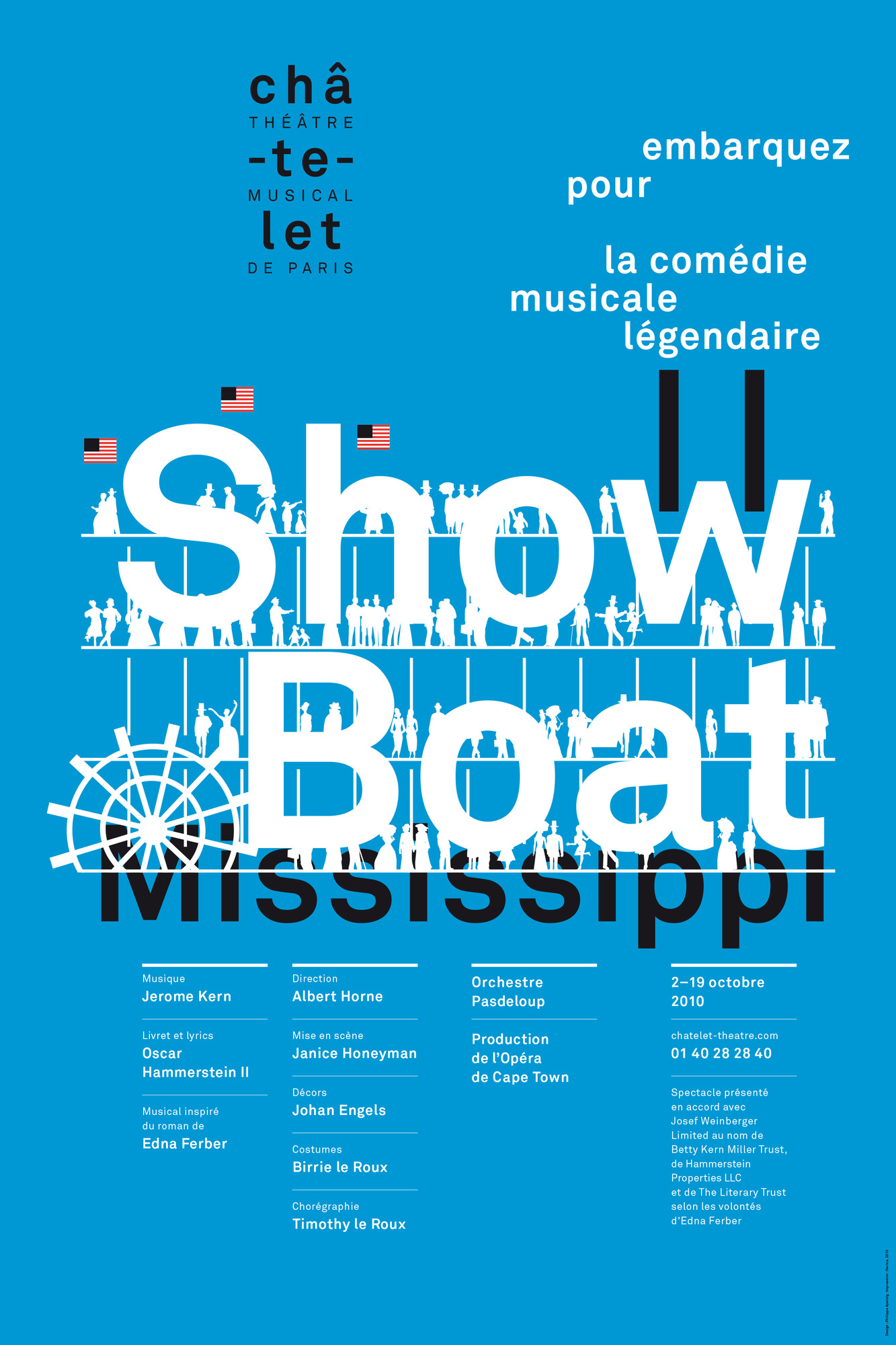 Philippe Apeloig “Show Boat Mississippi” / limited edition typographic poster / available in 100×150