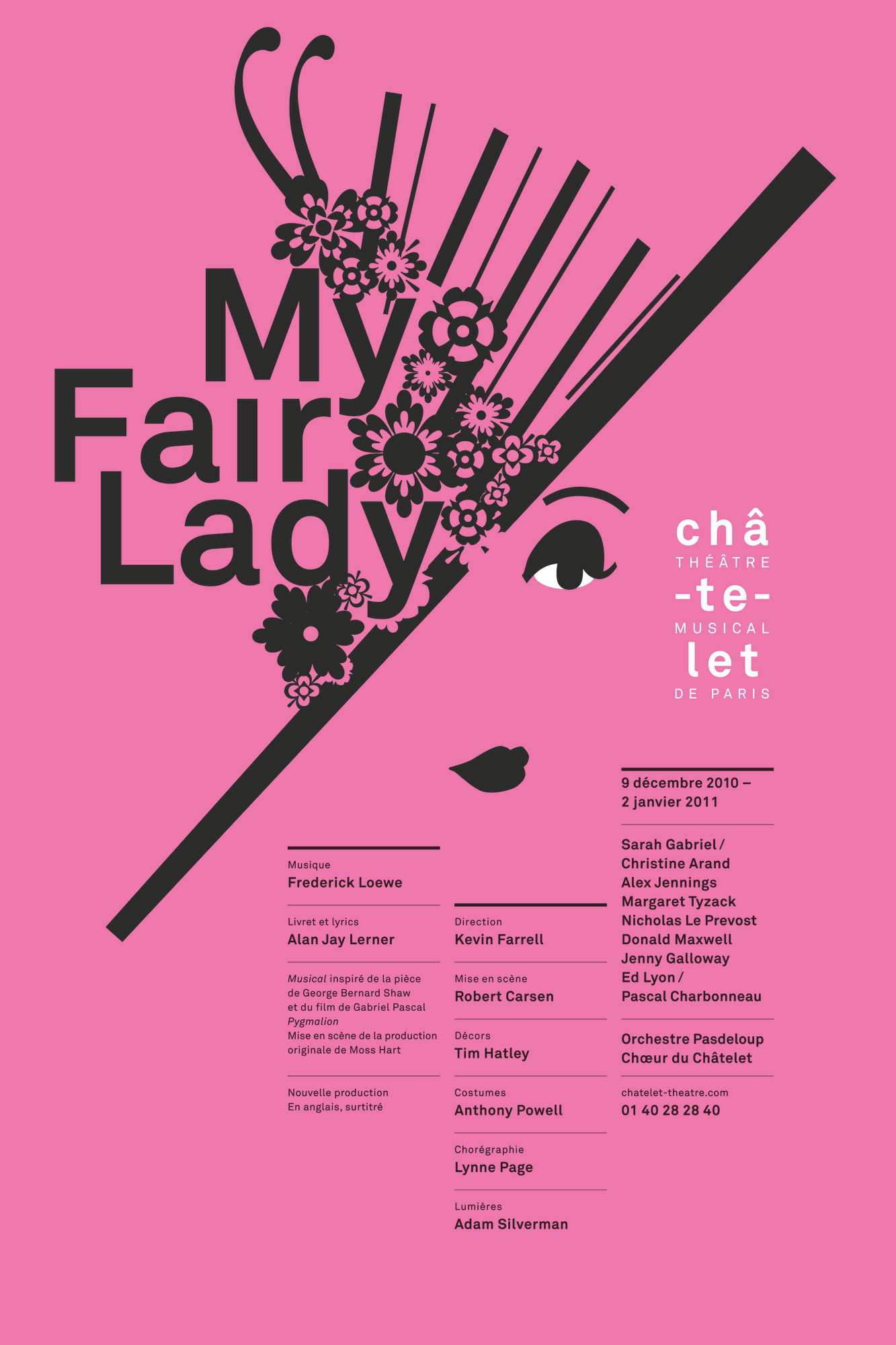 Philippe Apeloig “My Fair Lady” / limited edition typographic poster / available in 100×150