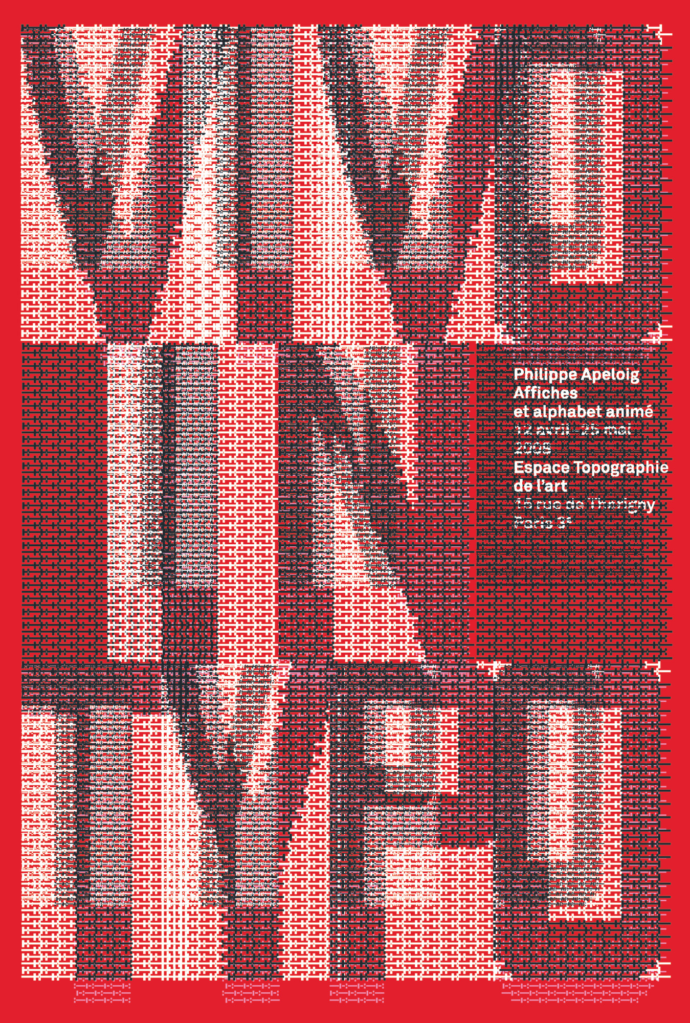Philippe Apeloig “Vivo in typo, Posters and animated alphabets” / limited edition typographic poster / available in 118×175
