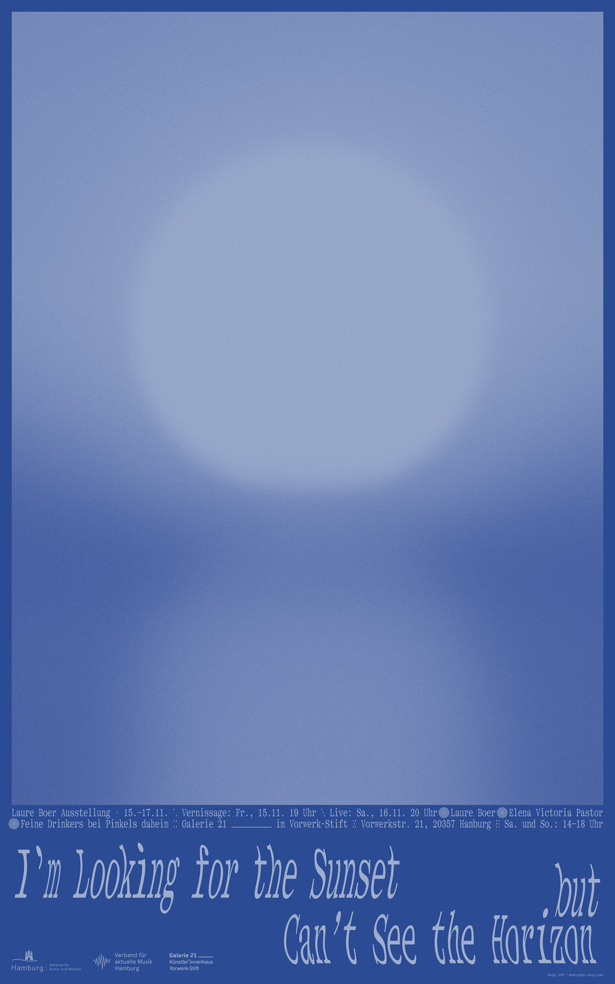 BANK™ “I’m Looking for the Sunset but Can’t See the Horizon” / limited edition typographic poster / available in 52,5×84