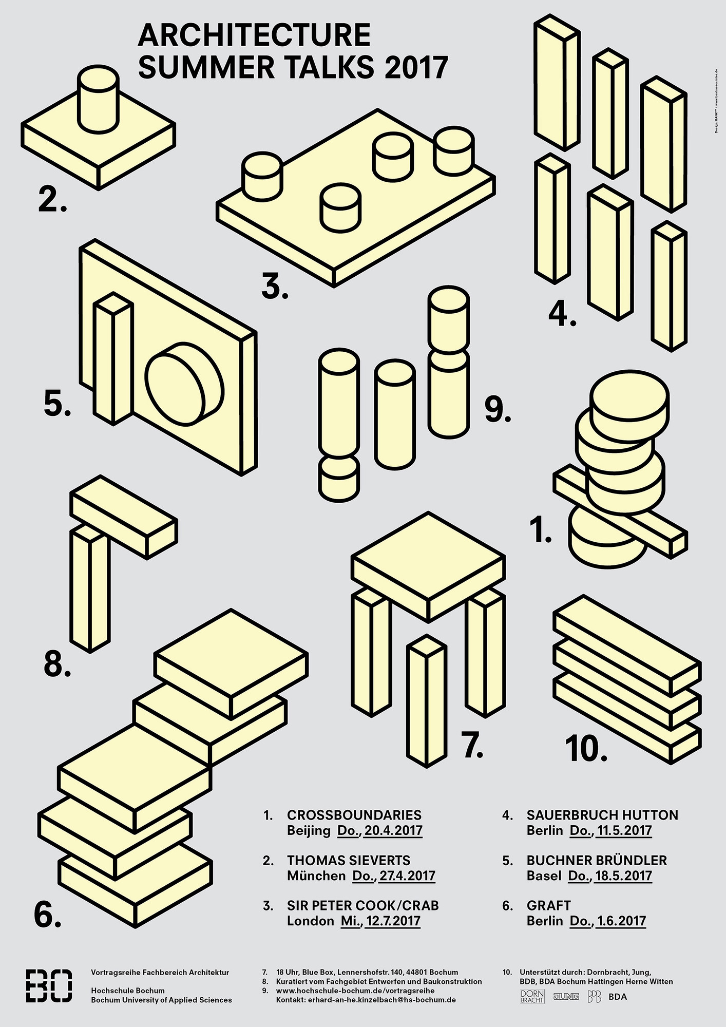 BANK™ “Architecture Summer Talks” / limited edition typographic poster / available in A1