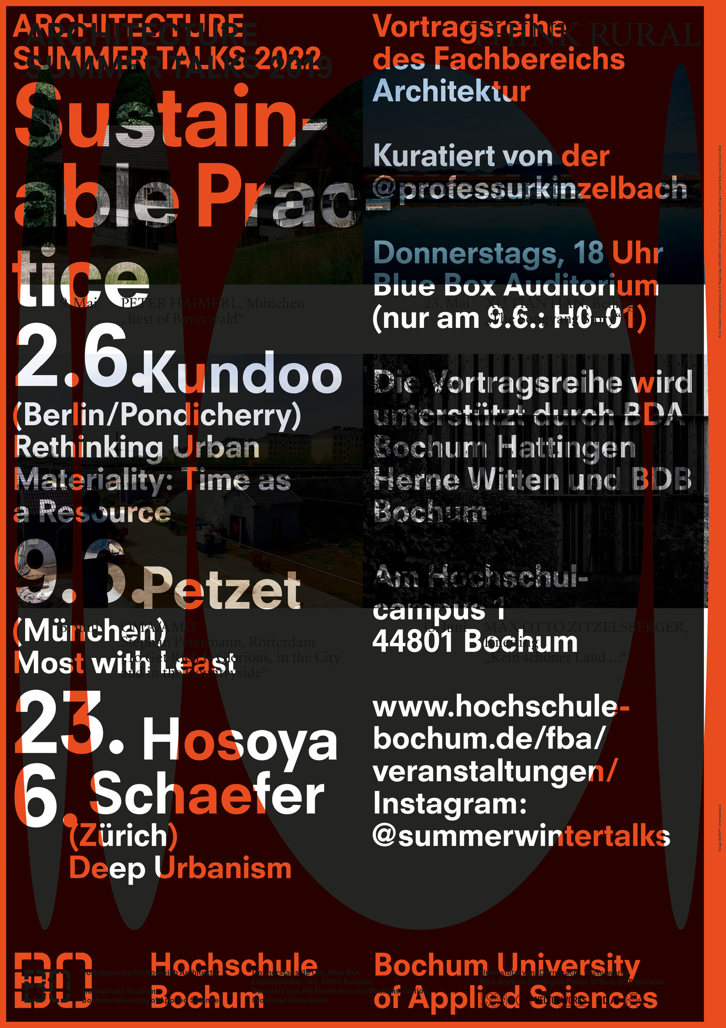 BANK™ “Architecture Summer Talks 2022 ‘Sustainable Practice’” / limited edition typographic poster / available in A1