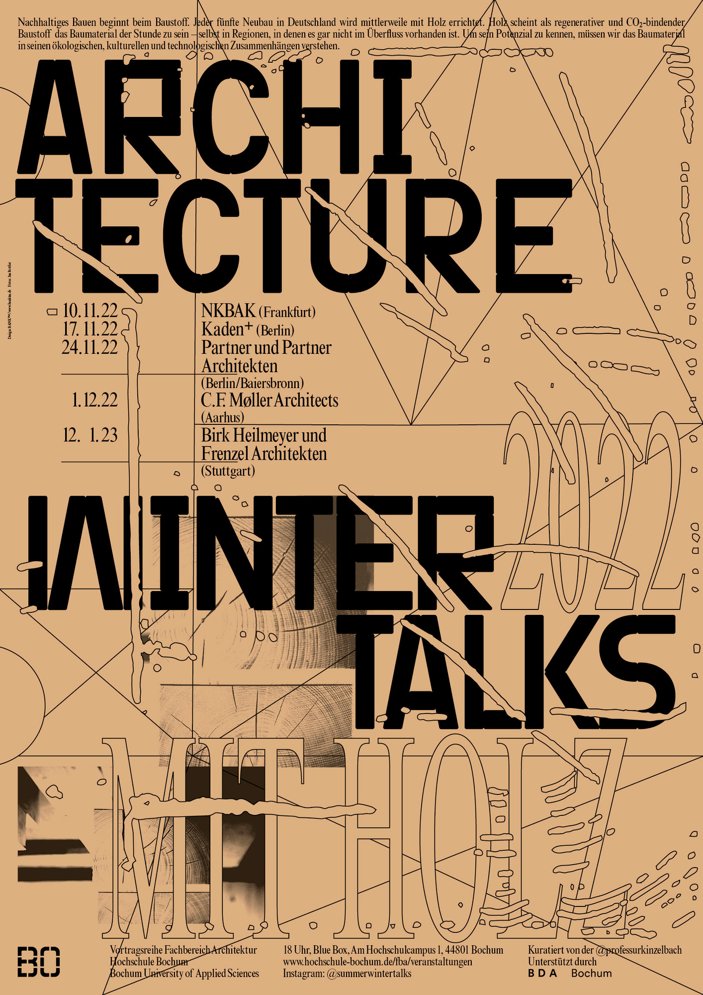 BANK™ “Architecture Winter Talks 2022” / limited edition typographic poster / available in A1