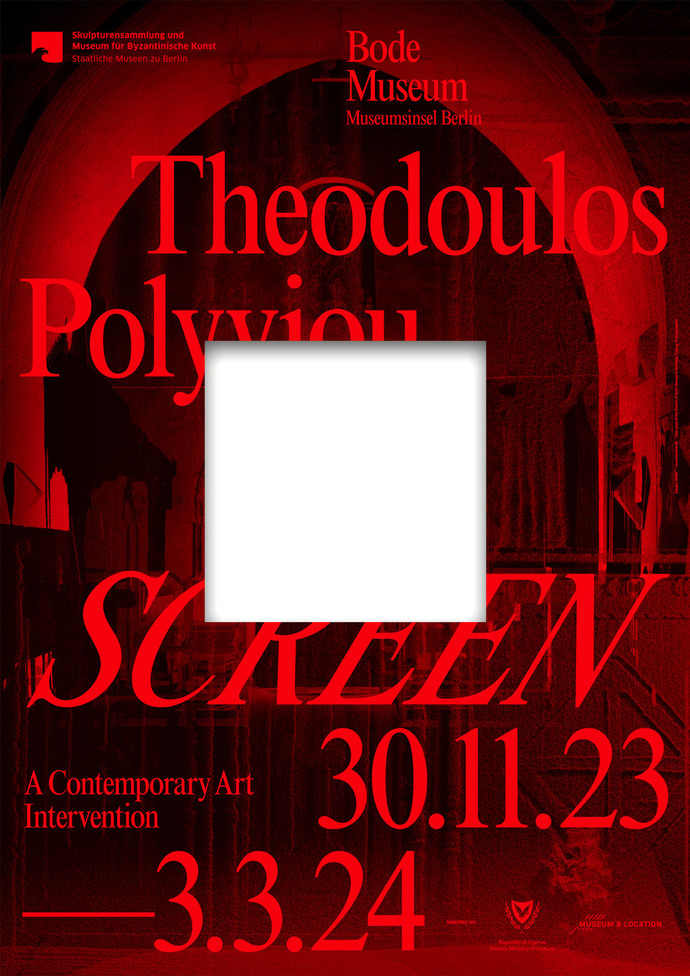 BANK™ “SCREEN (Cut-Out-Version)” / limited edition typographic poster / available in A1