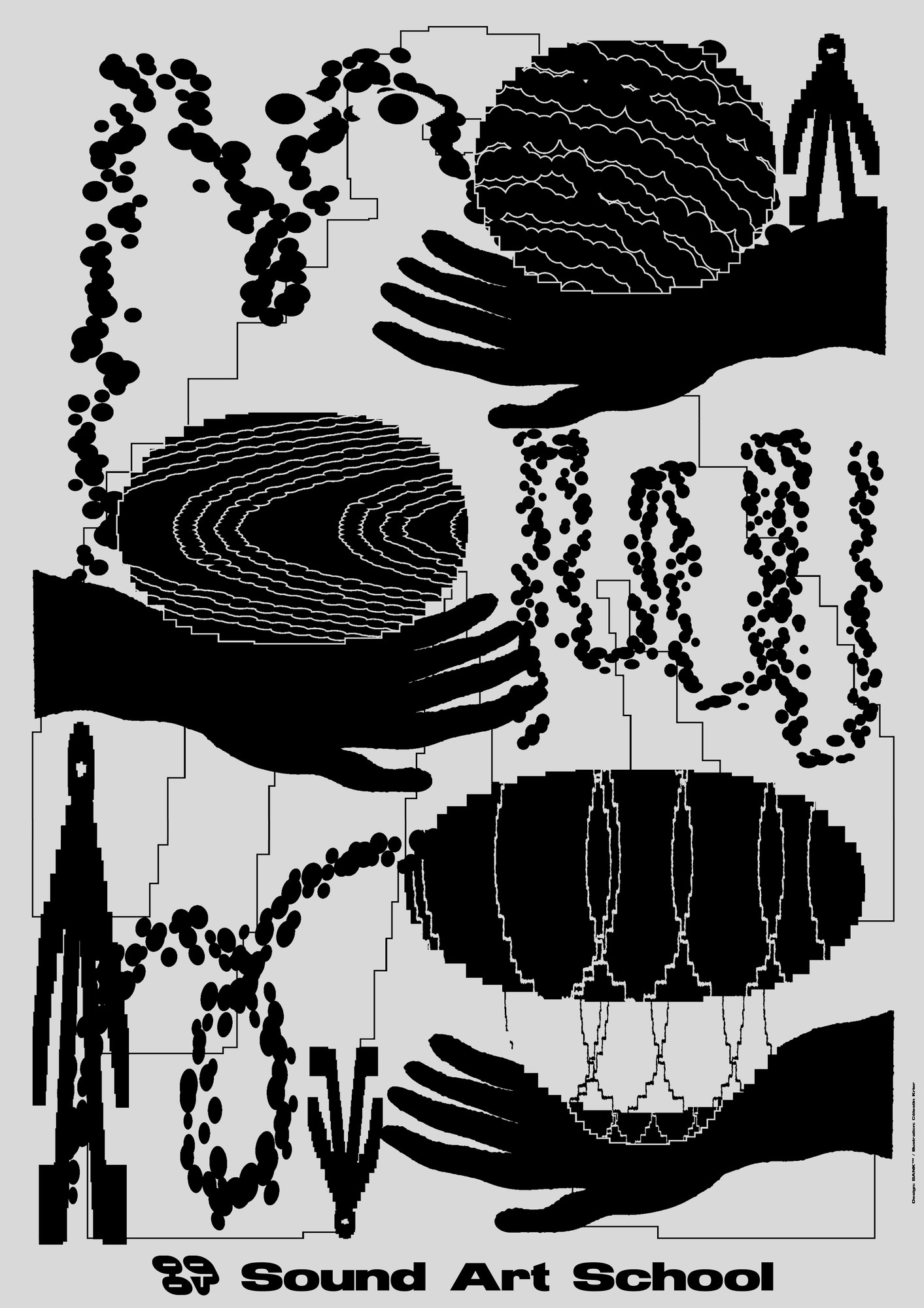 BANK™ “89 Sound Art School (2/6)” / giclée typographic poster / available in A0, A1